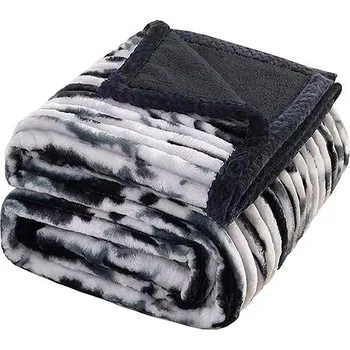 4sleep Mikroplyšová deka ovečka/beránek 160 × 200 cm, Mourek černá