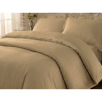 Mirtex Látka ATLAS GRADEL 170/160 Béžová frappé 20mm hotelový pruh šíře 145cm