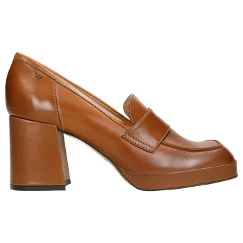 Dámské polobotky Hnědé Dámské Mokasíny Se Čtvercovou Špičkou Wojas 4621952 40