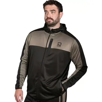 Pánská mikina Velká pánská mikina na zip s kapucí Duke D555 Southport černá (5XL)