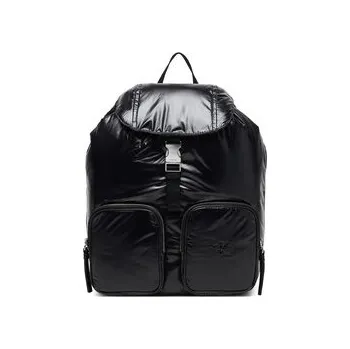 Městský batoh Calvin Klein Batoh Pocket Nylon Flap Backpack LV04F3406G Černá OS