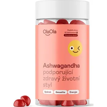 Přírodní produkt OlaOla Želé Ashwagandha podporující zdravý životní styl, 60 želé bonbonů