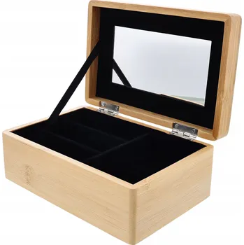 Šperkovnice ORGANIZÉR ŠPERKOVNICE KRABIČKA NA ŠPERKY BAMBUS