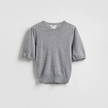 Dámský svetr Reserved - Vlněný svetr - světle šedá - 120IT-09M - 120IT-09M-M