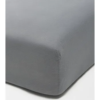 Prostěradlo Sinsay - Napínací prostěradlo z&nbsp;bavlněného jersey s&nbsp;gumou - šedá - 5103T-90X - 5103T-90X-ONE-14