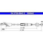 Tažné lanko, ovládání spojky ATE 24.3728-0842.2