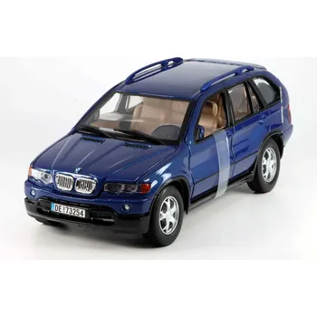 autíčko BMW X5 2001 modrá 1:24 - MOTORMAX BMW X5 - kovový model