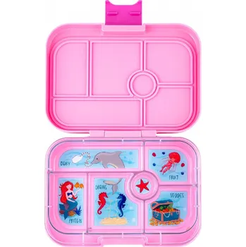 Svačinový box Yumbox Original nepropustný svačinový box - Power Pink - Mermaid tray