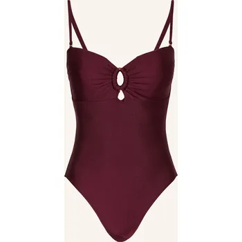 Dámské plavky Mrs & Hugs Dámské Plavky S Výstřihem A Výřezy, tmavě červená, 36