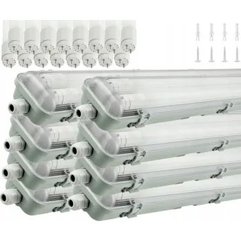 Průmyslové svítidlo KOLORENO 8x Svítidlo IP65 + 16x 18W - 2700lm 120cm HIGH LUMEN - studená bílá