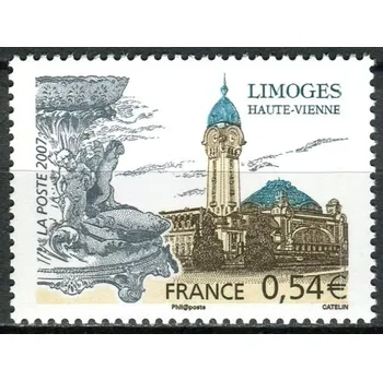 Poštovní známka Post France (2007) MiNr. 4236 ** - Francie - cestovní ruch - železniční stanice Limoges, porcelánová váza