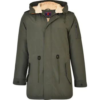 Pánská parka Pánská velká zateplená zimní bunda parka s kapucí Kam KV112 khaki (3XL)