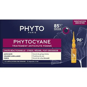 Vlasová regenerace PHYTO Phytocyane Péče proti reakčnímu vypadávání vlasů pro ženy 12 × 5 ml