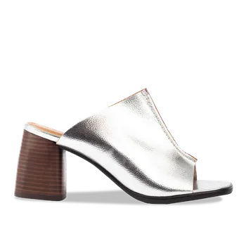 Dámská obuv Obuv Angulus 5817-101 stříbrný nazouvák na podpatku Velikost obuvi: 39,5