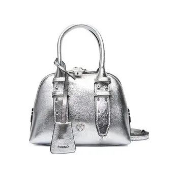 Kabelka PINKO Bowling Bag Zip Mini AI 25-26 PLTT 105333 A0QO Stříbrná OS