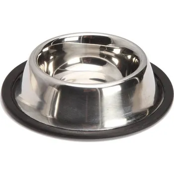 Miska pro psa Kovová miska s protiskluzovou gumou, 0,7l
