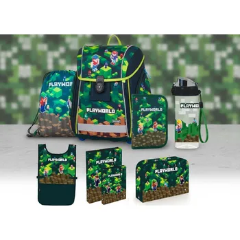 Playworld Školní set 8 ks PREMIUM LIGHT Playworld Minecraft sada batoh, penál a doplňky 0-75725/08