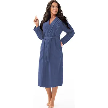 Dámský župan Dámský froté župan Hannah II dlouhý indigo 3XL
