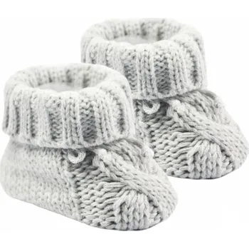 Capáčky Kojenecké capáčky šedé s mašličkou