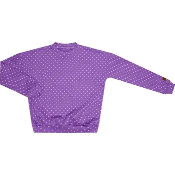 Mikina ŽEBRO bez kapuce - puntík fialová - skladem Velikost: 134