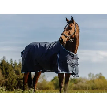 Deka pro koně Deka výběhová Riding World -ECO 600D 50G- - Tm. modrá - 135cm