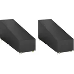 vidaXL Plachty na zahradní lehátko 2 ks 12 oček 200 x 65 x 35/60 cm PE