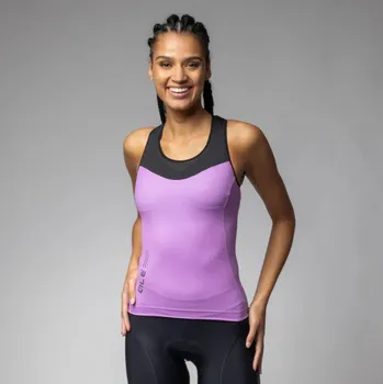 cyklistický dres ALÉ Cyklistický dres bez rukávů - PRAGMA COLOR BLOCK - růžová/černá S