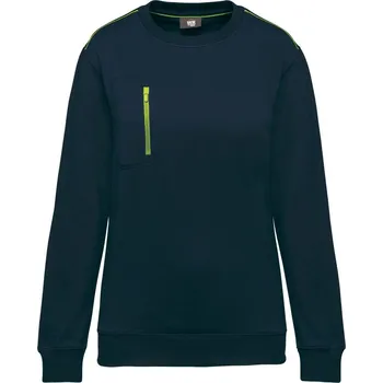 Pánská mikina WK DESIGNED TO WORK WK 403 / Unisex pracovní mikina - námořní modrá/žlutá XXXL