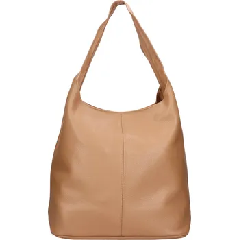 Dámská kožená kabelka přes rameno Italia Margo - světle hnědá