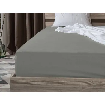 Bytový textil Jersey prostěradlo s lycrou šedé 90 x 200 cm