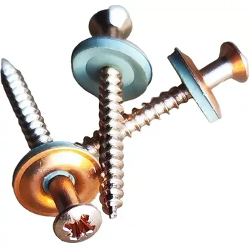 Vrut Klempířský vrut 4,5 x 60 mm, nerez A2, poměděný, s EPDM podložkou, DIN 7995P