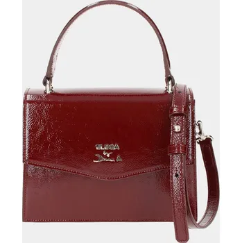 Kabelka Mini kabelka Chiclet vínová lak/stříbro