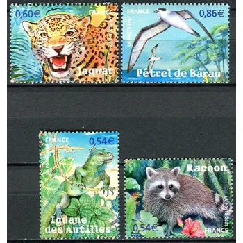 Poštovní známka Post France (2007) MiNr. 4243 - 4246 ** - Francie - Chráněná zvířata zámořských území