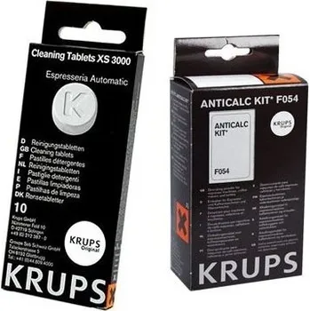 Kávovar Krups F0540010 odvápňovač + XS300010 čisticí tablety