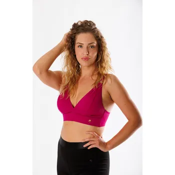 Dámská móda GoldBee Plavky Vrchní Díl Pro Velká Prsa Fuchsia Barva: Fuchsia, Velikost: 3XL