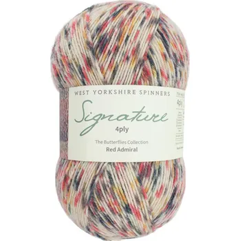 Příze Příze West Yorkshire Spinners Signature 4ply Butterflies 1241 red admiral