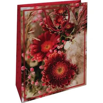 Dárková taška Dárková taška velká Gerbery červené