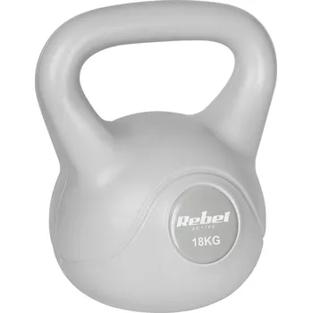 Rebel RBA-2322G Kettlebell Active 18 kg, šedý