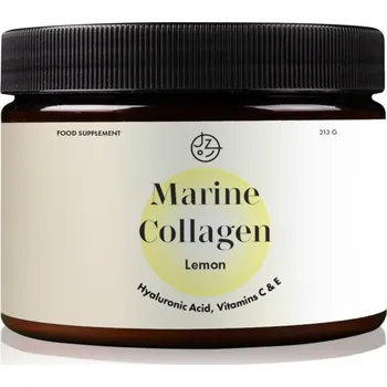 Kloubní výživa Jíme zdravě Prémiový kolagen s kyselinou hyaluronovou a vitamíny C a E hydrolyzovaný kolagen s kyselinou hyaluronovou příchuť Lemon 213 g