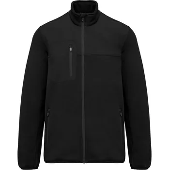 Pánská mikina WK DESIGNED TO WORK WK 9108 / Pánská pracovní pletená fleecová bunda - černá XXL