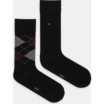 Pánské ponožky Ponožky Tommy Hilfiger 2-pack 100001495 černá 99E, vel. 43/46
