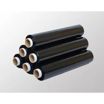 Obalový materiál Stretch fólie černá ruční 500 mm / 23 µm / 255 m průtažná / 3 kg - paleta 240 ks