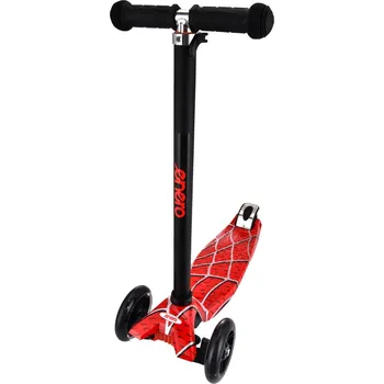 Koloběžka ENERO Dětská LED tříkolová koloběžka MAXI SCOOTER SPIDER