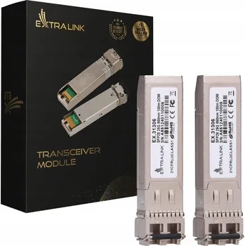 Síťový kabel Extralink SFP28 25G 2-Pack | Modul SFP28 | 25Gbps, LC/UPC Duplex, 850nm, 100m, multi mode, DOM