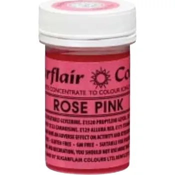 Potravinářské barvivo Sugarflair Gelová barva potravinářská Tmavě růžová (Rose pink) 25g