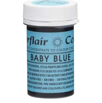 Potravinářské barvivo Sugarflair Gelová barva Dětská modrá (Baby blue) 25g