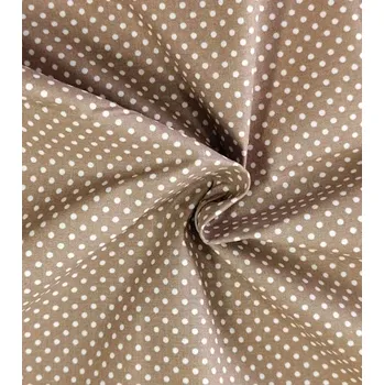 Bavlněná látka puntíky praline 2mm plátno 140cm | RTex