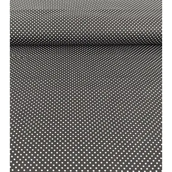 Bavlněná látka puntíky černé 2mm plátno 140cm | RTex
