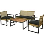 Set zahradního nábytku Gandia, 4 ks, kov, PE rattan 188887250