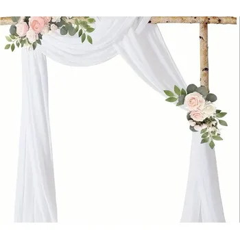Svatební dekorace Bílá látka na svatební bránu 80cm/10m